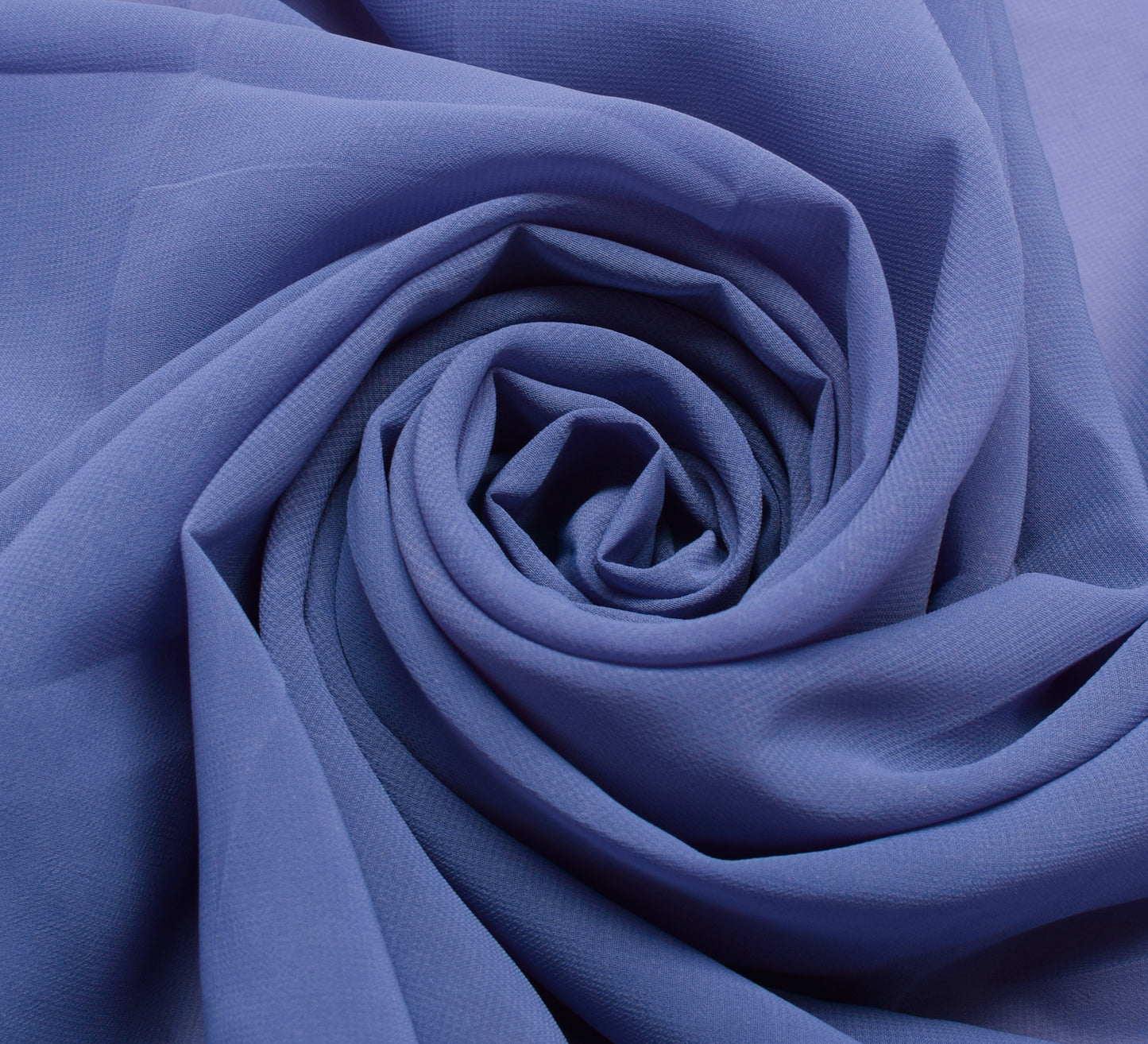 Sushila Vintage Blue Saree Remnant Scrap Blend Georgette Silk Craft Fabric