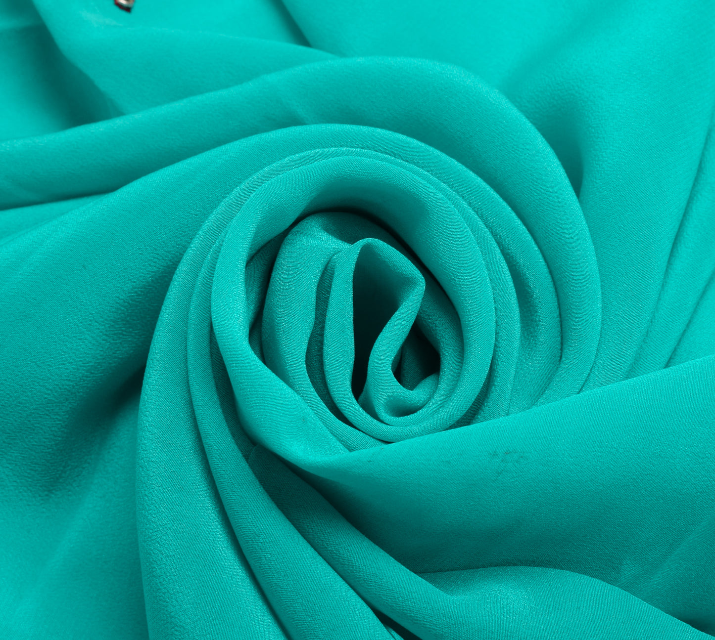 Sushila Vintage Blue Sari Remnant Scrap Pure Silk Hand Beaded Craft Fabric