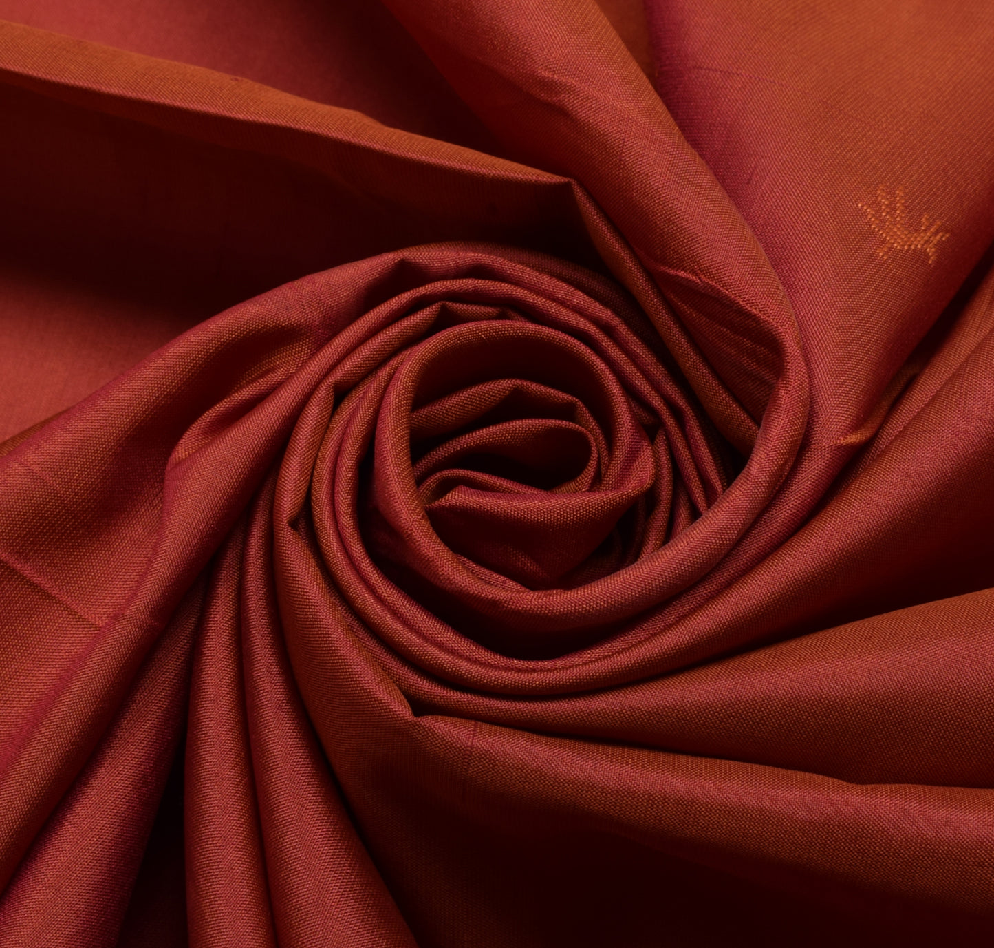 Sushila Vintage Rust Indian Sari Remnant Scrap Multi Purpose Woven Craft Fabric