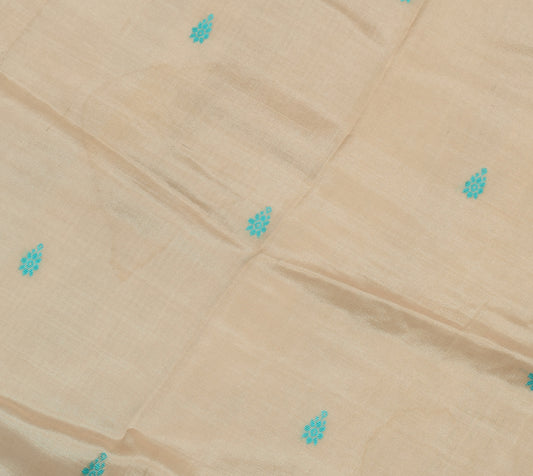 Sushila Vintage Indian Sari Remnant Scrap 100% Pure Silk Woven Craft Fabric