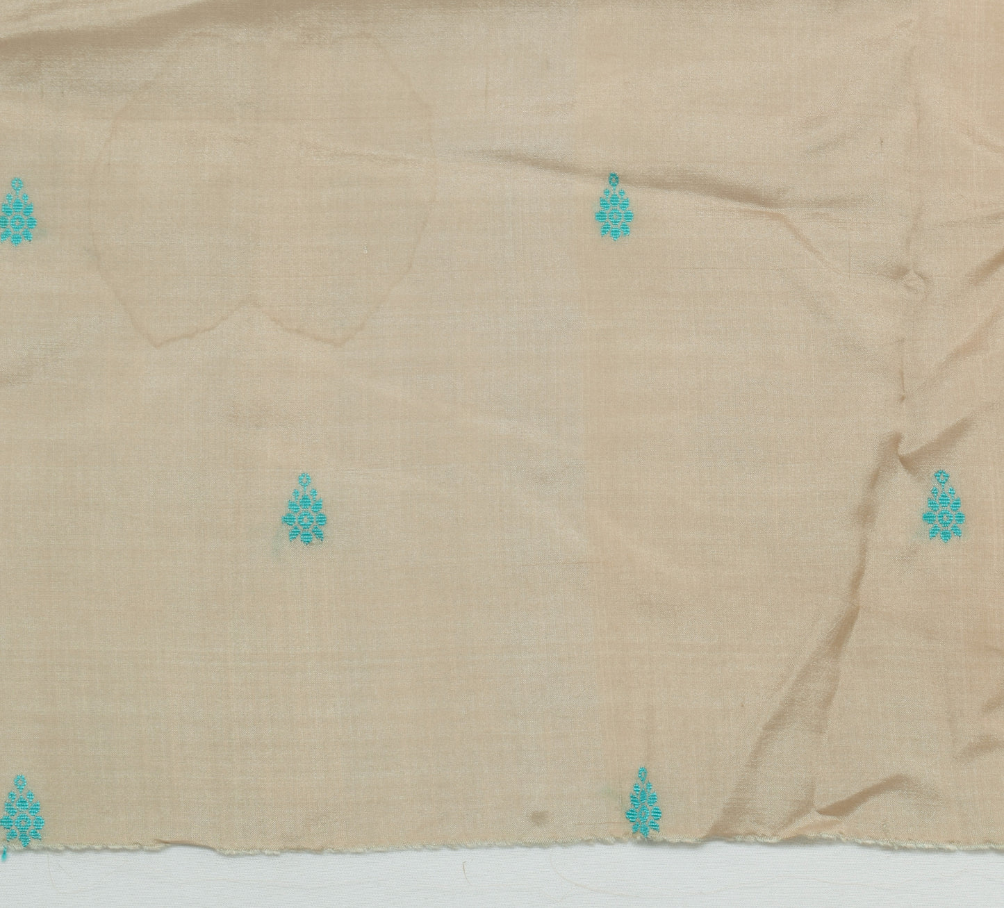 Sushila Vintage Indian Sari Remnant Scrap 100% Pure Silk Woven Craft Fabric