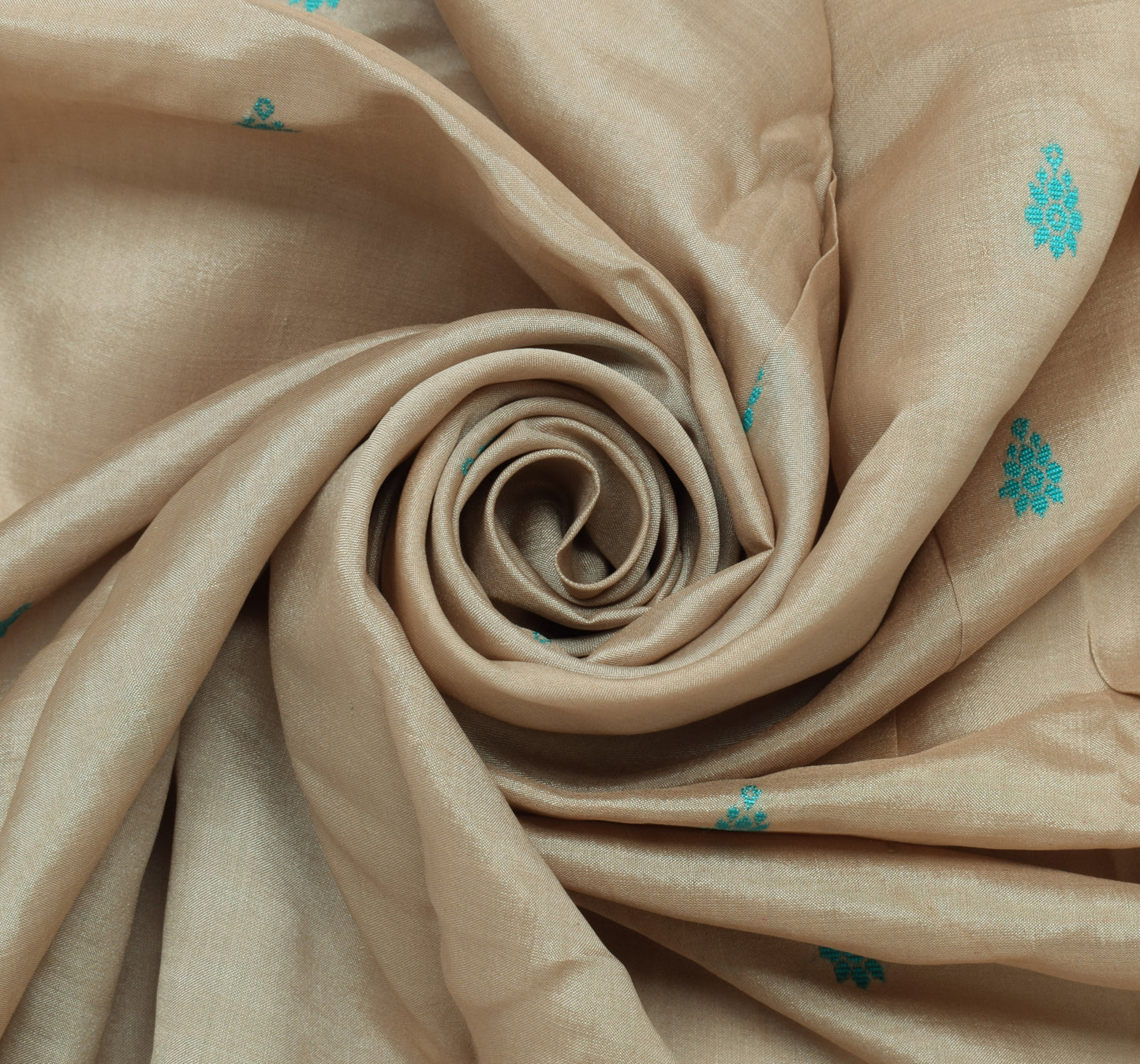 Sushila Vintage Indian Sari Remnant Scrap 100% Pure Silk Woven Craft Fabric