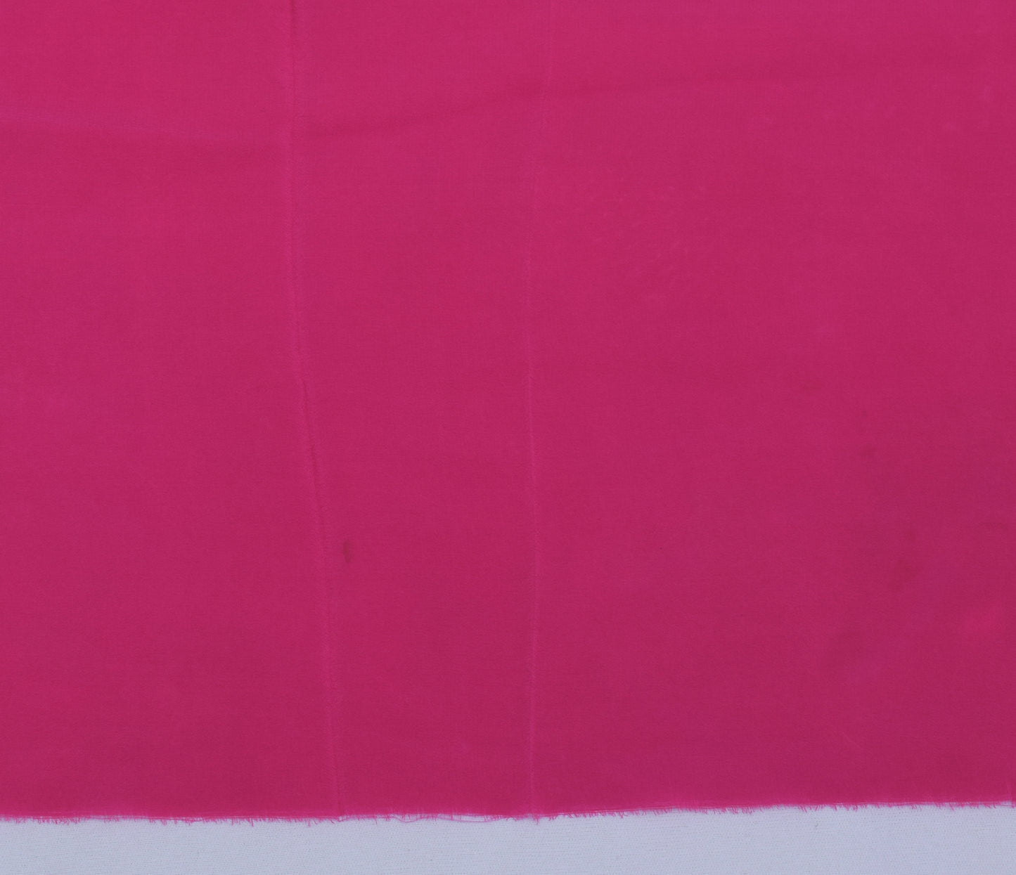 Sushila Vintage Dark Pink Indian Sari Remnant Scrap Pure Crepe Silk Craft Fabric
