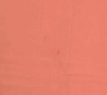 Sushila Vintage Peach Sari Remnant Scrap Blend Silk Embroidered Craft Fabric