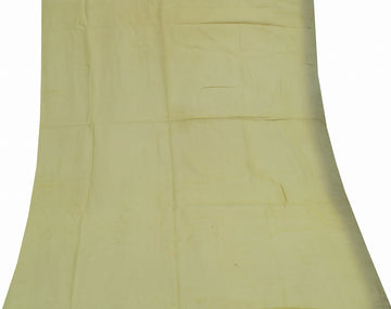 Sushila Vintage Green Indian Sari Remnant Scrap Pure Georgette Silk Craft Fabric