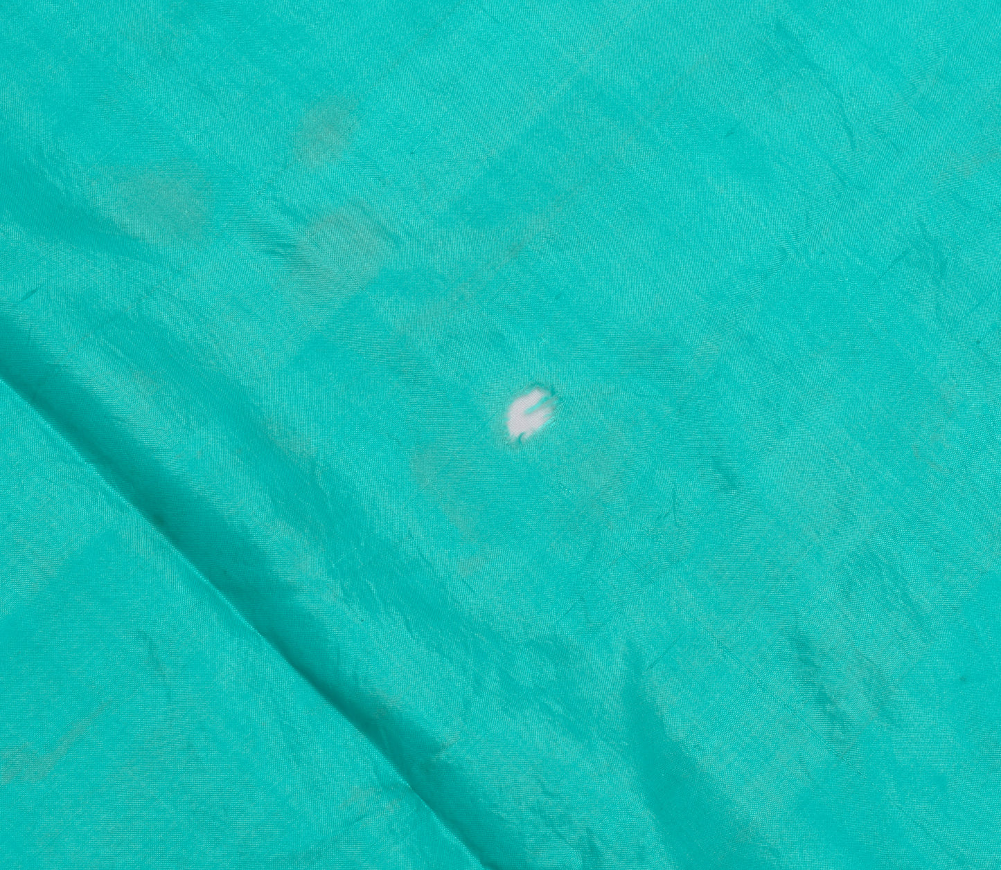 Sushila Vintage Blue Indian Sari Remnant Scrap 100% Pure Silk Woven Craft Fabric