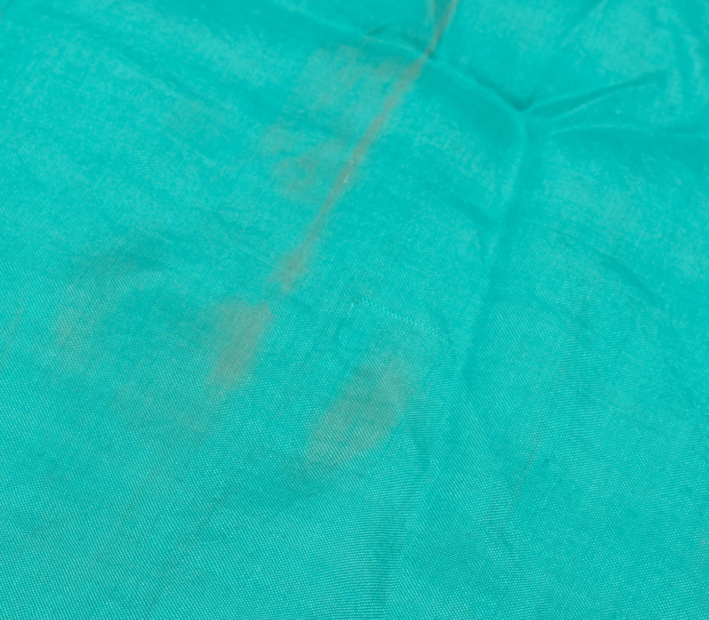 Sushila Vintage Blue Indian Sari Remnant Scrap 100% Pure Silk Woven Craft Fabric