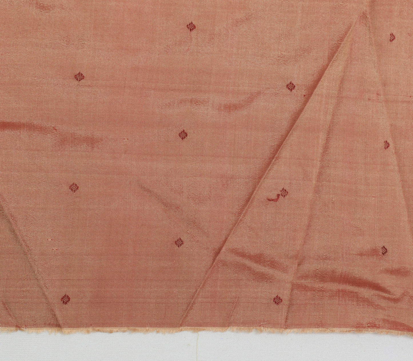 Sushila Vintage Indian Sari Remnant Scrap 100% Pure Silk Woven Craft Fabric