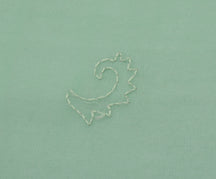 Sushila Vintage Green Sari Remnant Scrap Blend Georgette Embroidery Craft Fabric