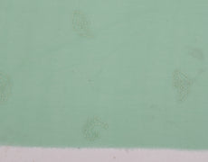 Sushila Vintage Green Sari Remnant Scrap Blend Georgette Embroidery Craft Fabric