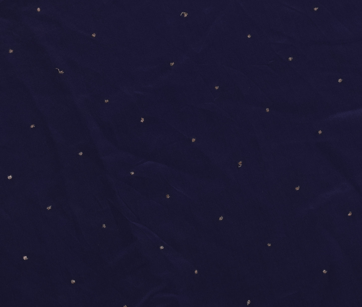 Sushila Vintage Blue Sari Remnant Scrap Multi Purpose Mukesh Work Craft Fabric