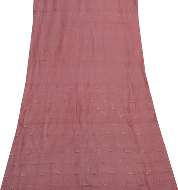 Sushila Vintage Indian Sari Remnant Scrap 100% Pure Silk Craft Craft Fabric