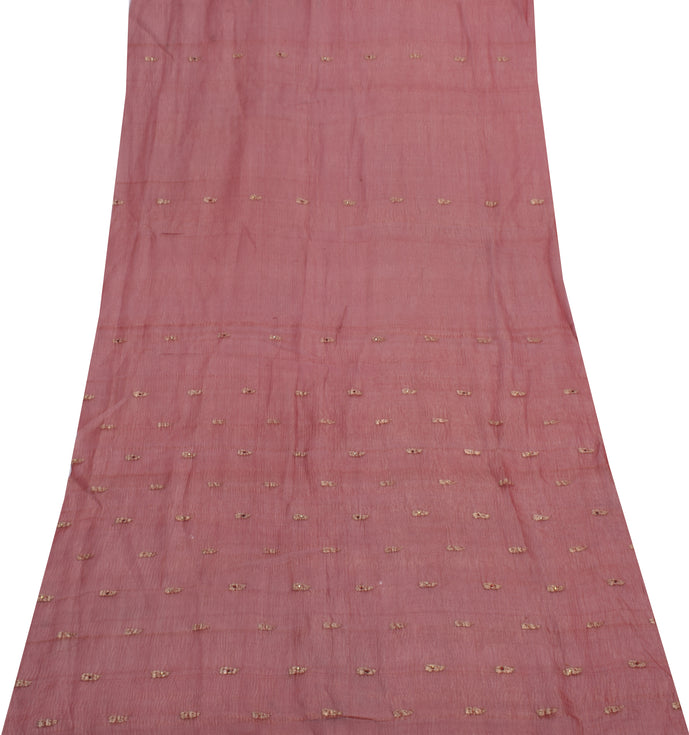Sushila Vintage Indian Sari Remnant Scrap 100% Pure Silk Craft Craft Fabric