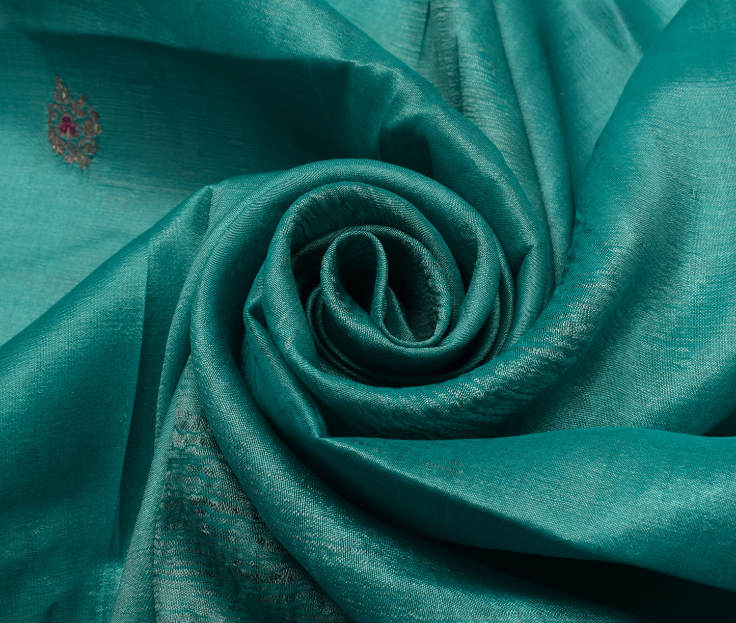 Sushila Vintage Indian Sari Remnant Scrap 100% Pure Silk Woven Craft Fabric