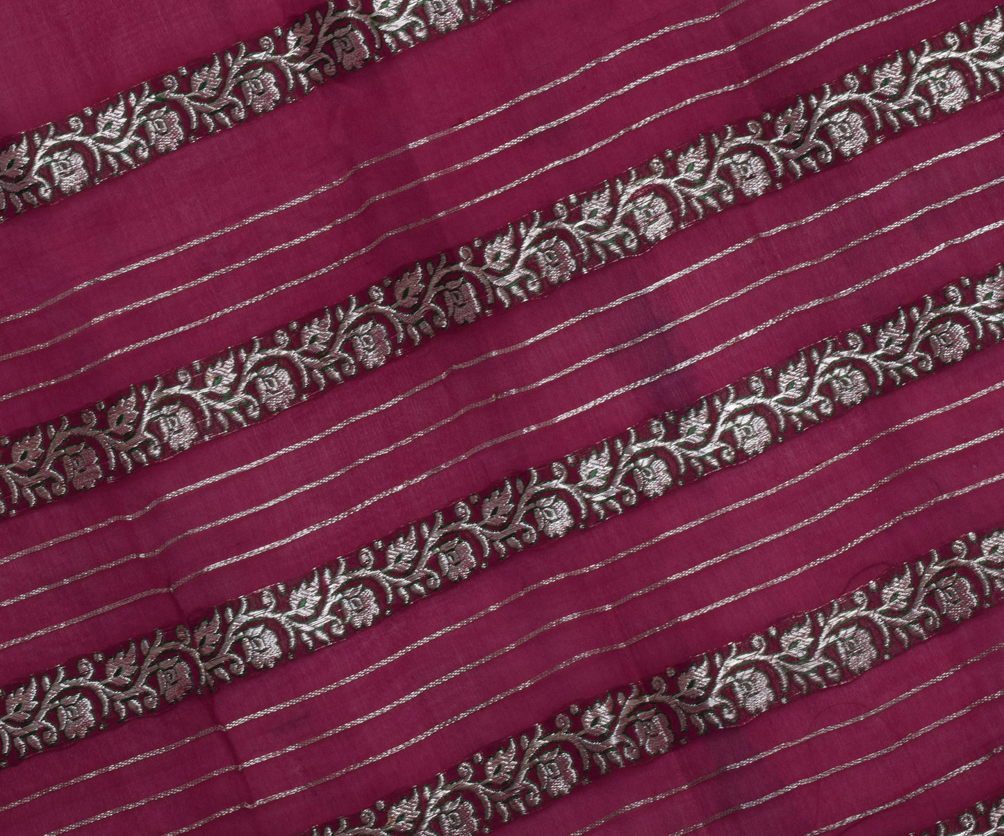 Sushila Vintage Pink Sari Remnant Scrap 100% Pure Silk Woven Craft Fabric