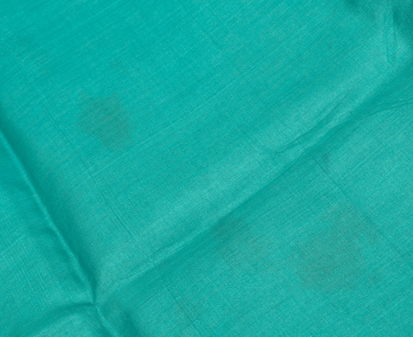 Sushila Vintage Indian Green Sari Remnant Scrap 100% Pure Silk Craft Fabric
