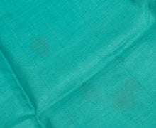 Sushila Vintage Indian Green Sari Remnant Scrap 100% Pure Silk Craft Fabric