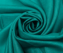 Sushila Vintage Indian Green Sari Remnant Scrap 100% Pure Silk Craft Fabric