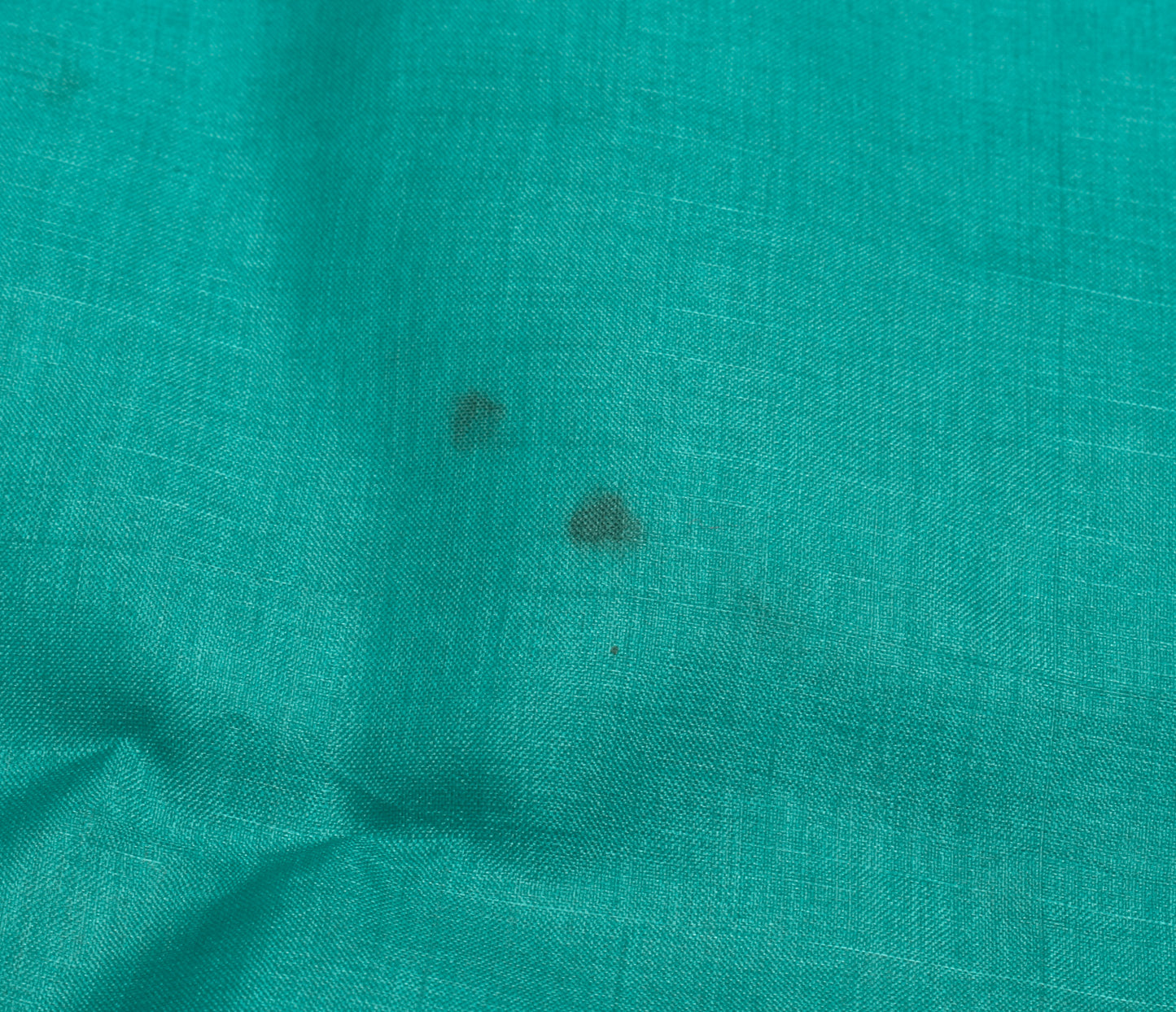 Sushila Vintage Indian Green Sari Remnant Scrap 100% Pure Silk Craft Fabric