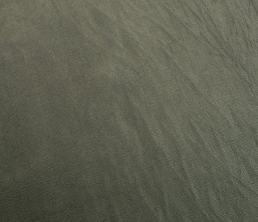 Sushila Vintage Greenish Gray Indian Sari Remnant Scrap Blend Silk Craft Fabric