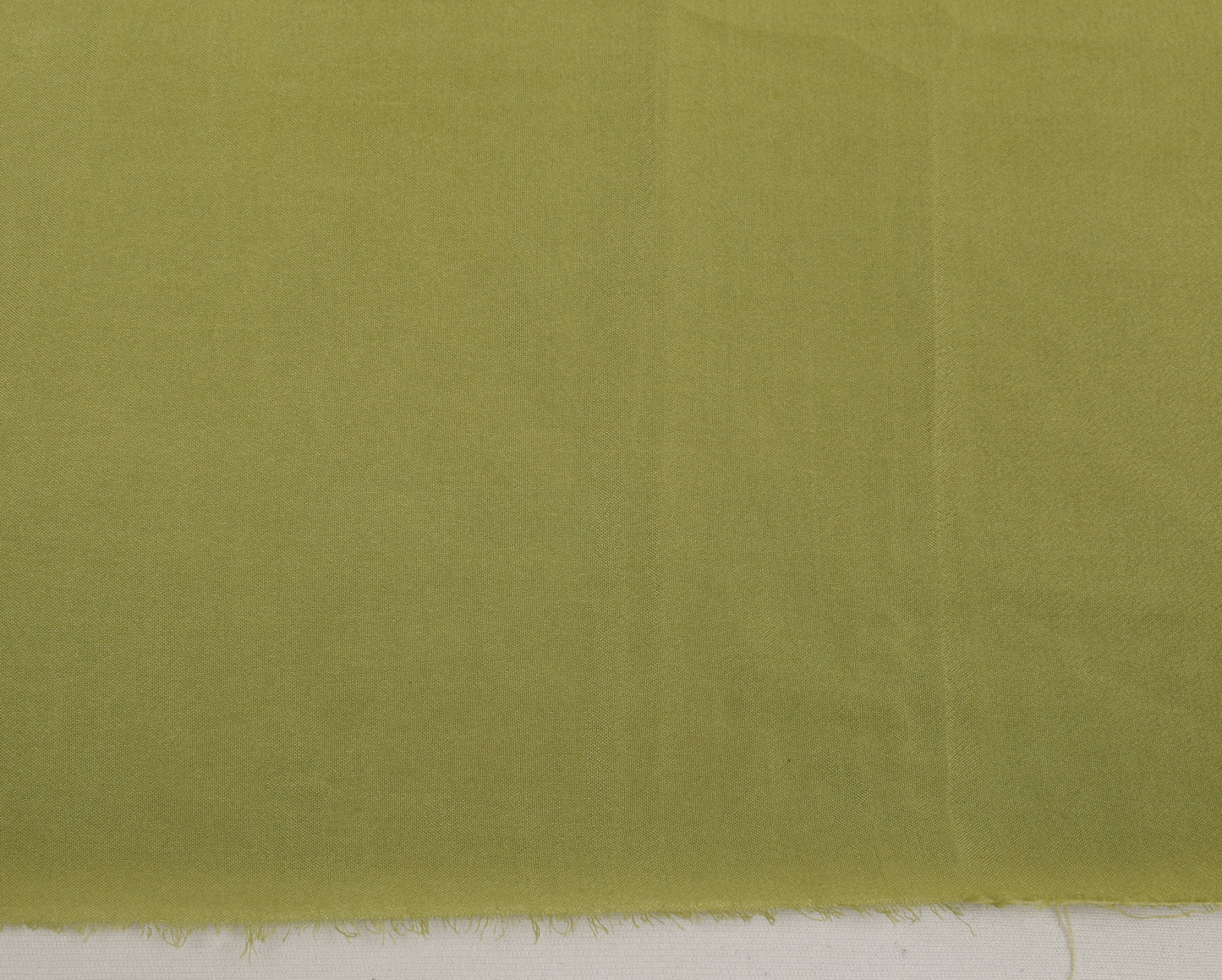 Sushila Vintage Green Crepe Silk Sari Remnant Scrap Multi Purpose Craft Fabric