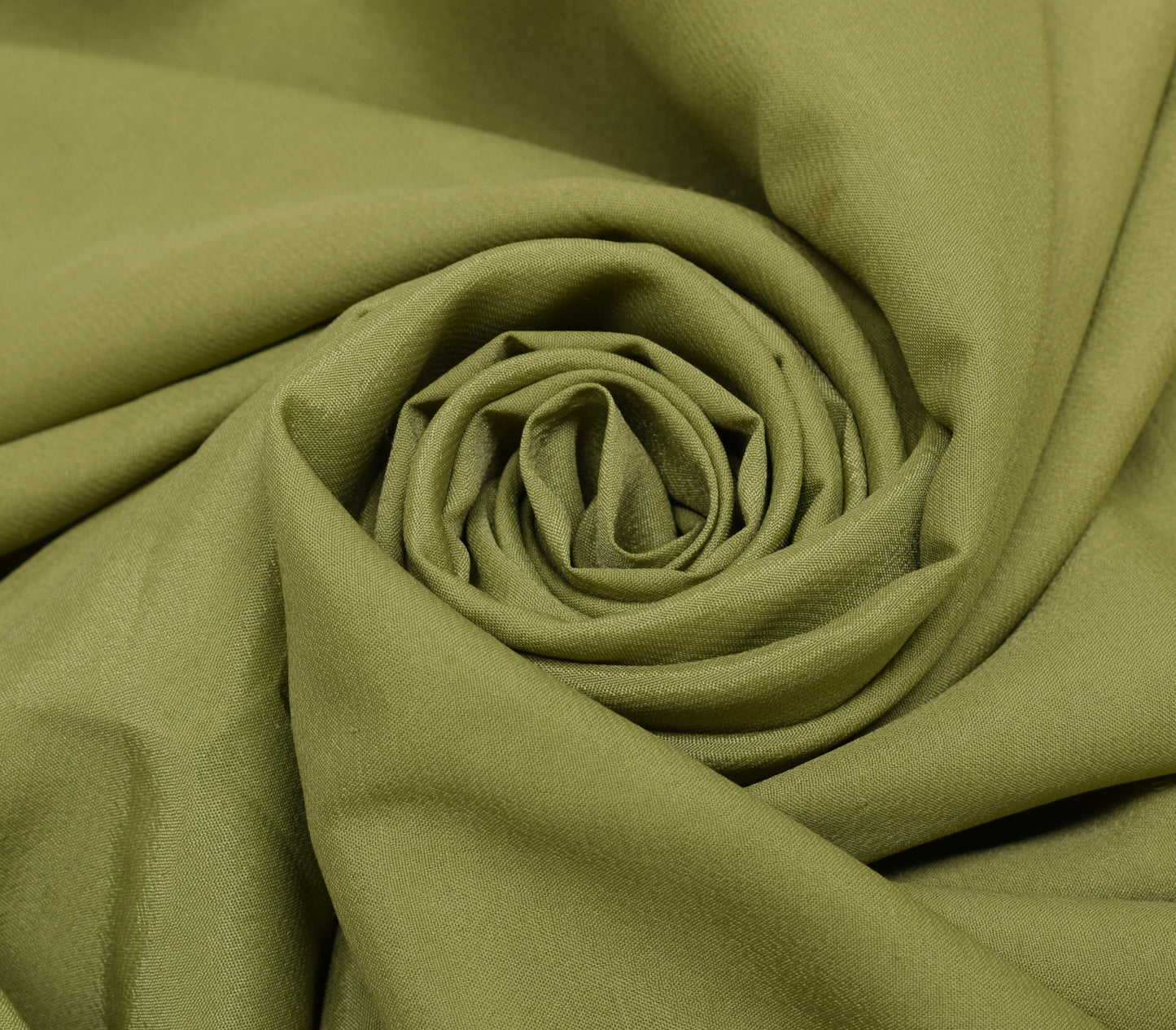 Sushila Vintage Green Crepe Silk Sari Remnant Scrap Multi Purpose Craft Fabric