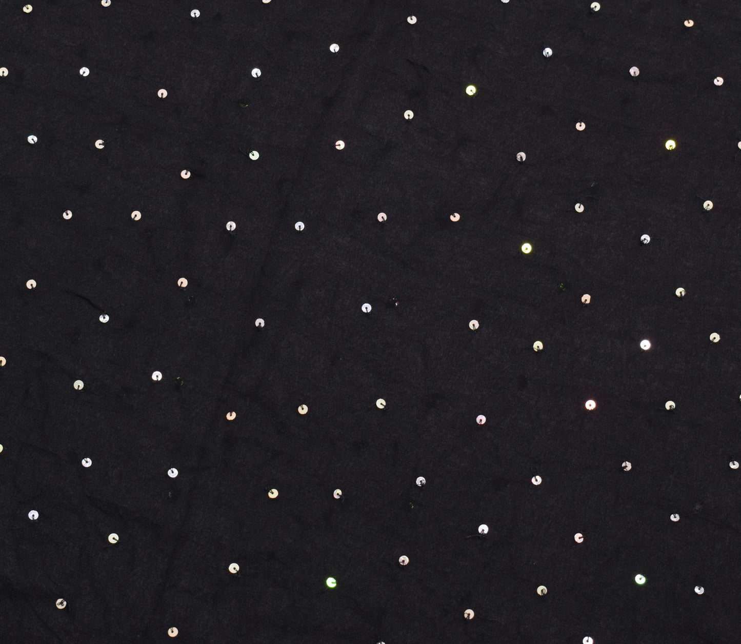 Sushila Vintage Black Sari Remnant Scrap Multi Purpose Hand Beaded Craft Fabric