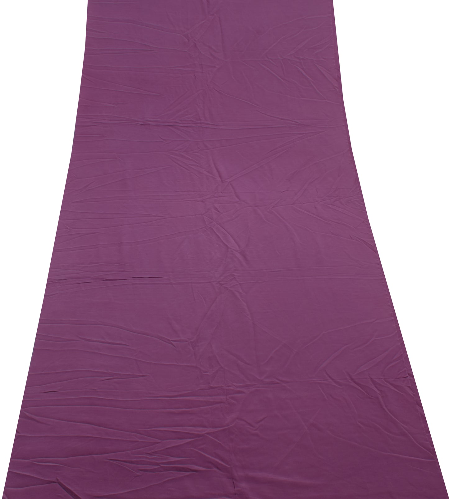 Sushila Vintage Mauve Pure Crepe Silk Sari Remnant Scrap Embroidery Craft Fabric