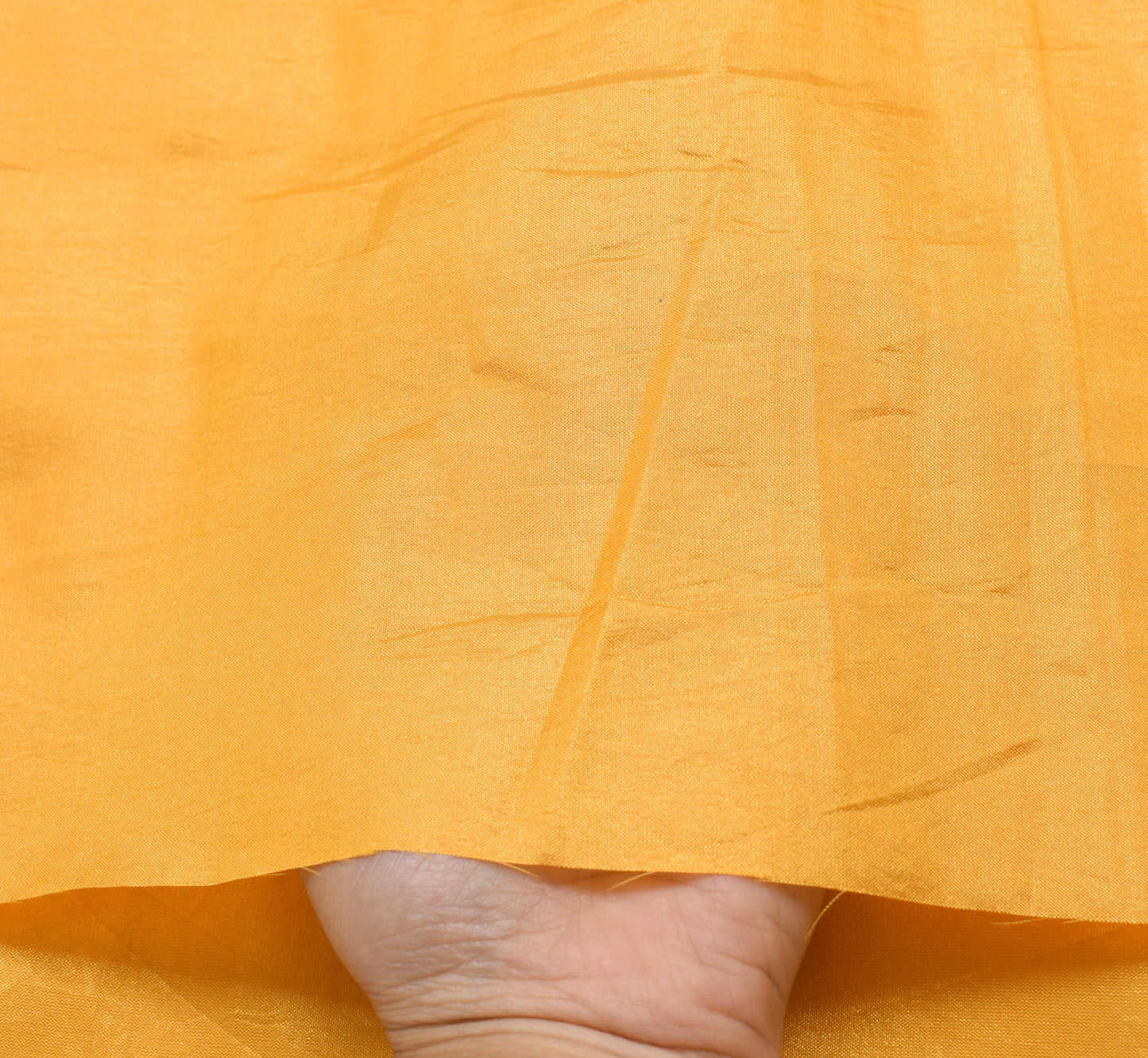 Sushila Vintage Orange Silk Sari Remnant Scrap Multi Purpose Woven Craft Fabric