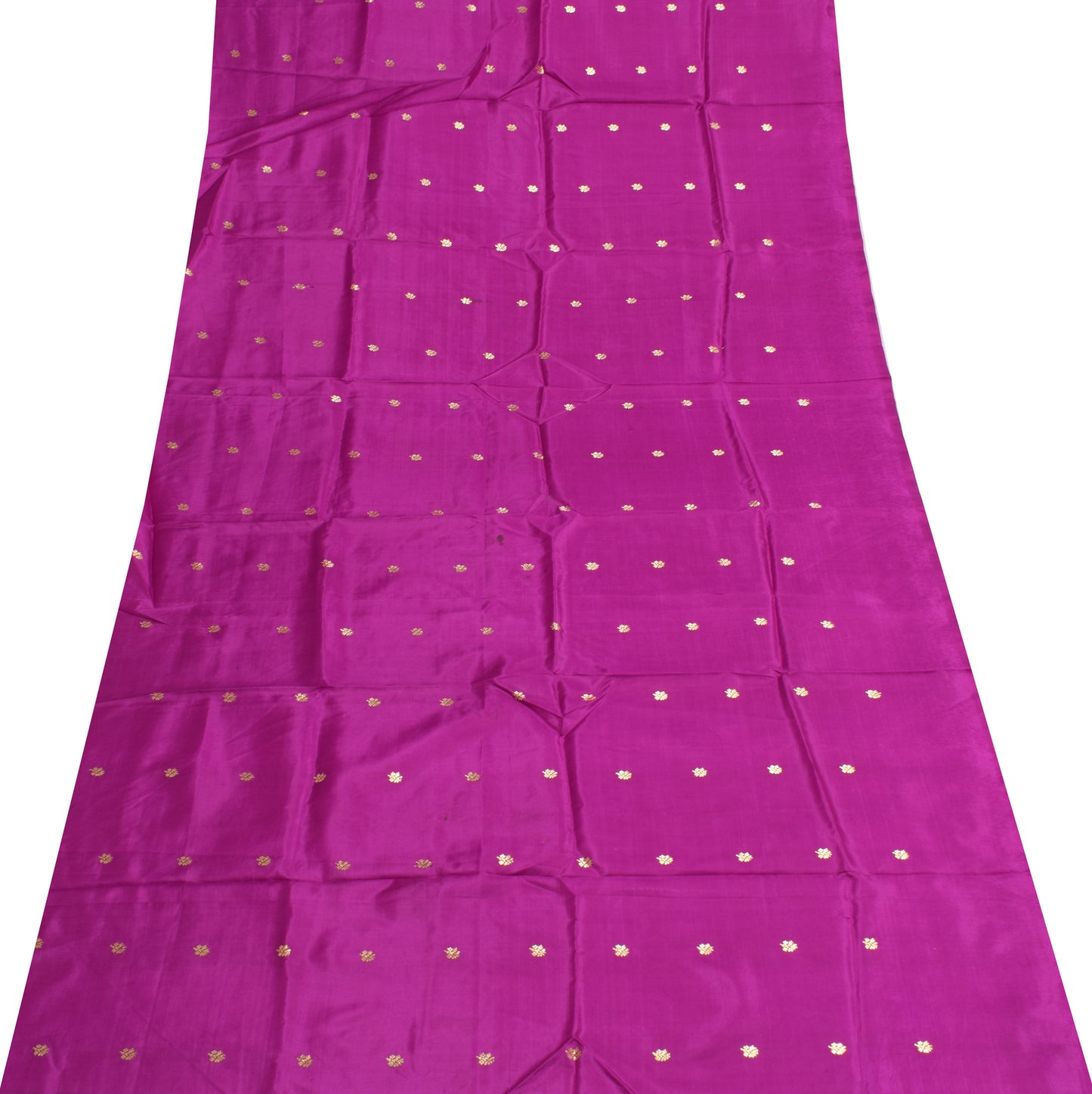 Sushila Vintage Purple Silk Sari Remnant Scrap Multi Purpose Woven Craft Fabric