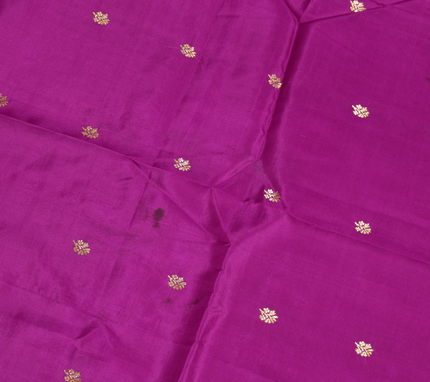Sushila Vintage Purple Silk Sari Remnant Scrap Multi Purpose Woven Craft Fabric