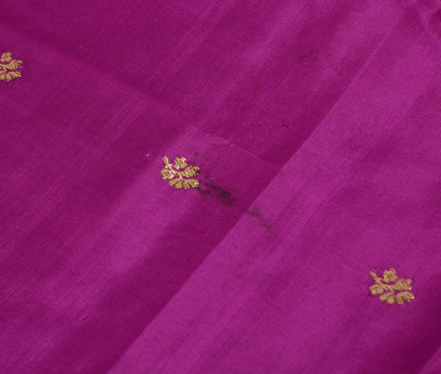 Sushila Vintage Purple Silk Sari Remnant Scrap Multi Purpose Woven Craft Fabric