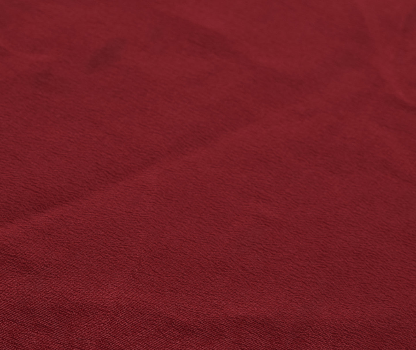 Sushila Vintage Maroon Pure Crepe Sari Remnant Scrap Embroidered Craft Fabric