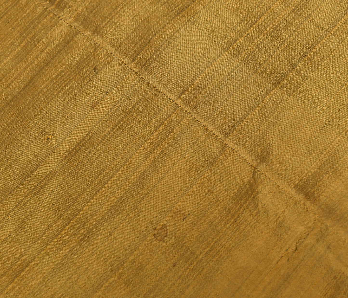 Sushila Vintage Mustard Silk Sari Remnant Scrap Multi Purpose Woven Craft Fabric