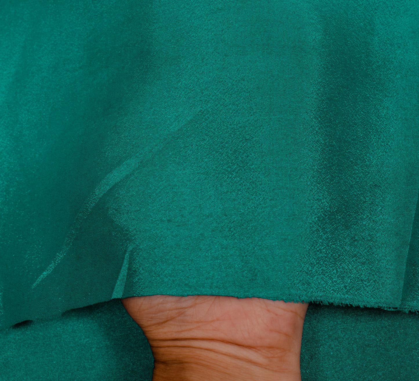 Sushila Vintage Rama Green Silk Sari Remnant Scrap Multi Purpose Craft Fabric