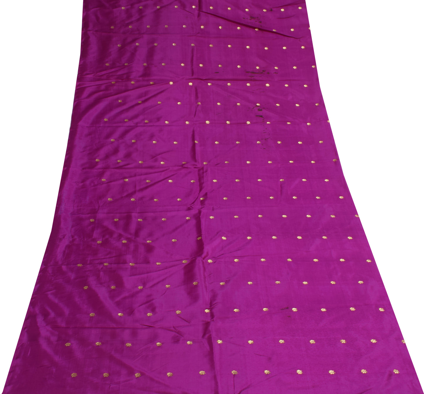 Sushila Vintage Purple Silk Sari Remnant Scrap Multi Purpose Woven Craft Fabric