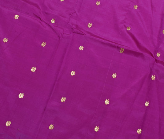 Sushila Vintage Purple Silk Sari Remnant Scrap Multi Purpose Woven Craft Fabric