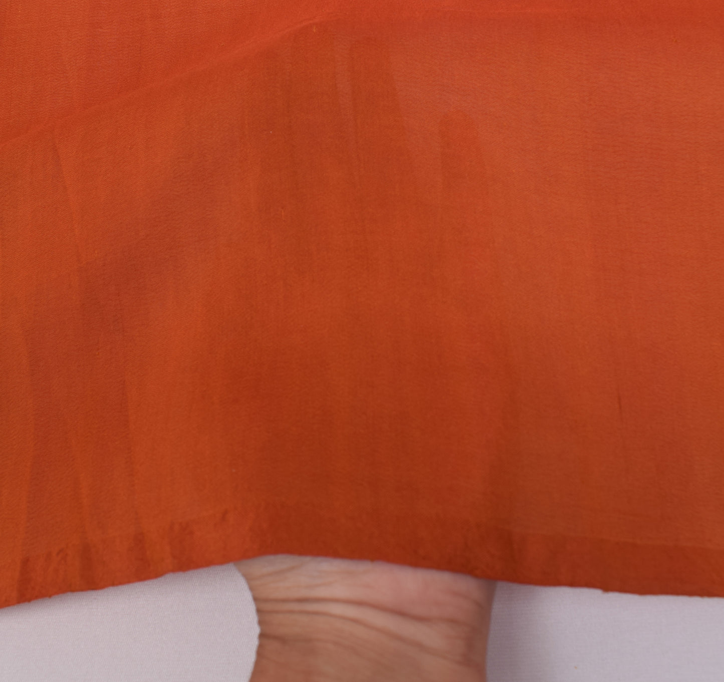 Sushila Vintage Rust Silk Sari Remnant Scrap Multi Purpose Woven  Craft Fabric