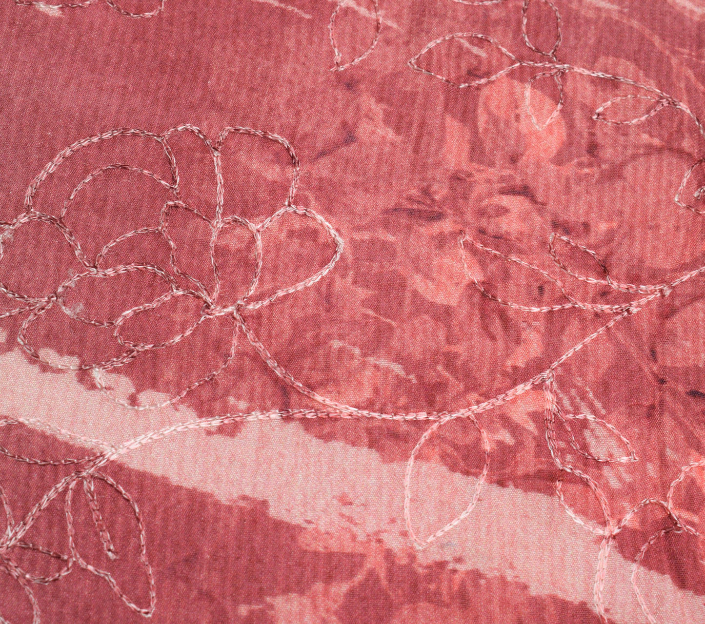 Sushila Vintage Cotton Silk Sari Remnant Scrap Printed Floral Soft Craft Fabric