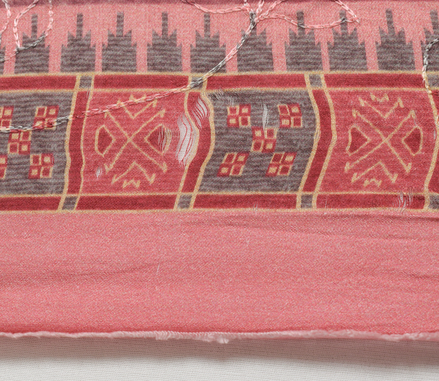 Sushila Vintage Cotton Silk Sari Remnant Scrap Printed Floral Soft Craft Fabric