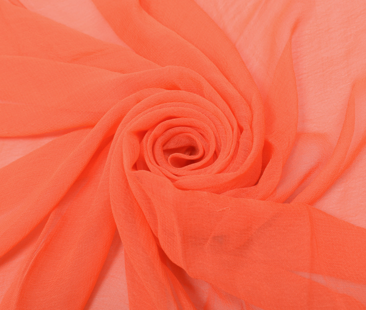 CORAL GEORGETTE EMBROIDERED SARI main image 1
