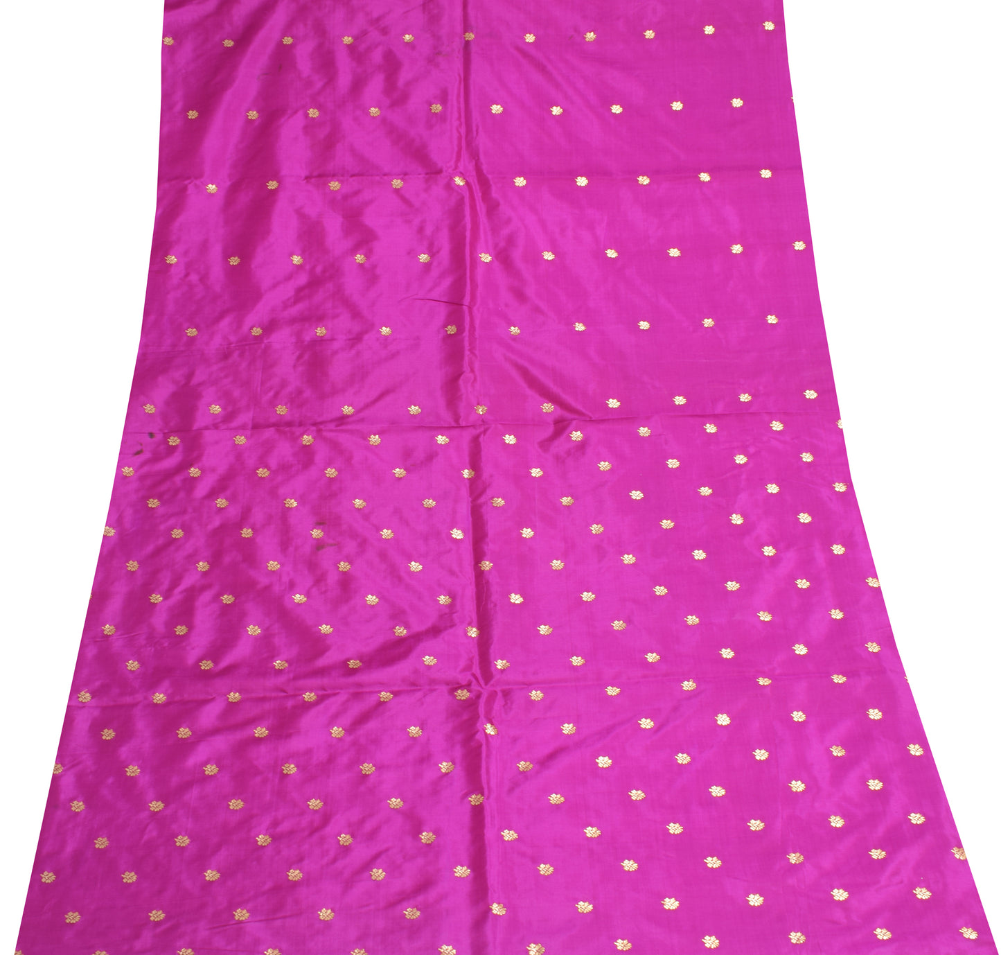 Sushila Vintage Purple Sari Remnant Scrap Multi Purpose Woven Silk Craft Fabric