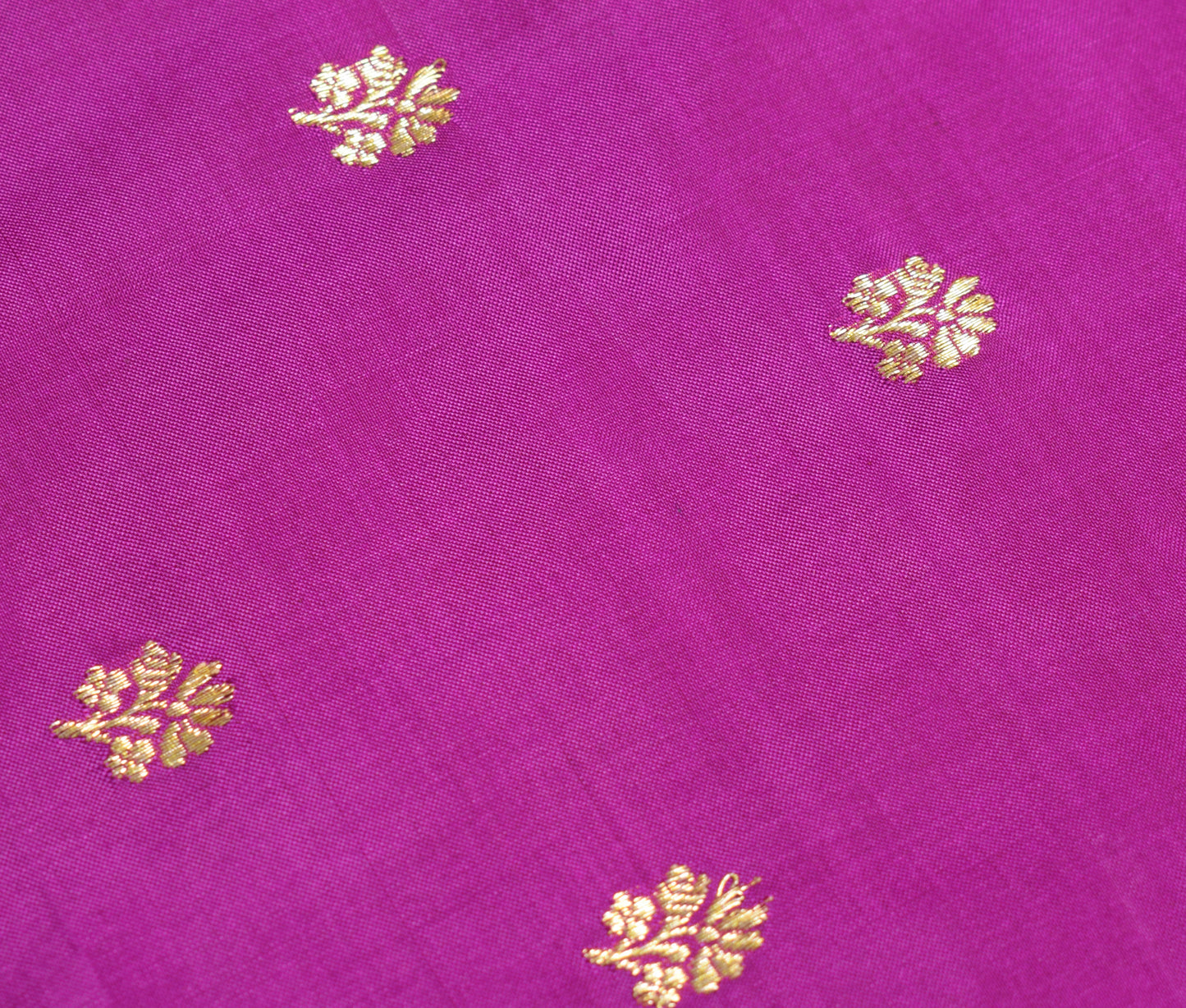 Sushila Vintage Purple Sari Remnant Scrap Multi Purpose Woven Silk Craft Fabric