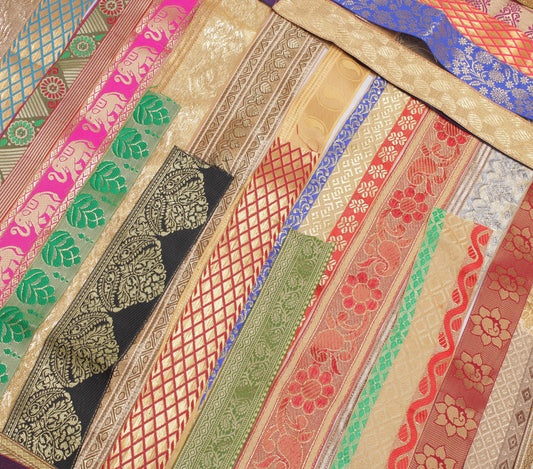 Sushila Vintage 64 Pieces Assorted Lot of Remnant Border Trim Craft Sewing Lace