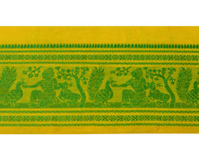 Sushila Vintage Green Saree Border Indian Craft Sewing Woven Baluchari Trim Lace