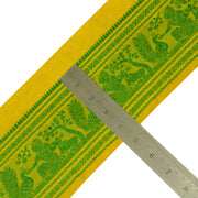 Sushila Vintage Green Saree Border Indian Craft Sewing Woven Baluchari Trim Lace