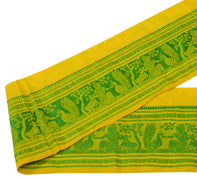 Sushila Vintage Green Saree Border Indian Craft Sewing Woven Baluchari Trim Lace