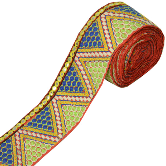 Sushila Vintage Sari Border Indian Craft Sewing Trim Beaded Embroidered Lace