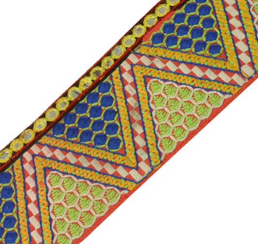 Sushila Vintage Sari Border Indian Craft Sewing Trim Beaded Embroidered Lace