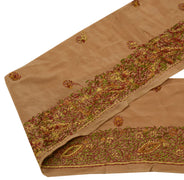 Sushila Vintage Brown Sari Border Indian Craft Sewing Trim Hand Beaded Lace